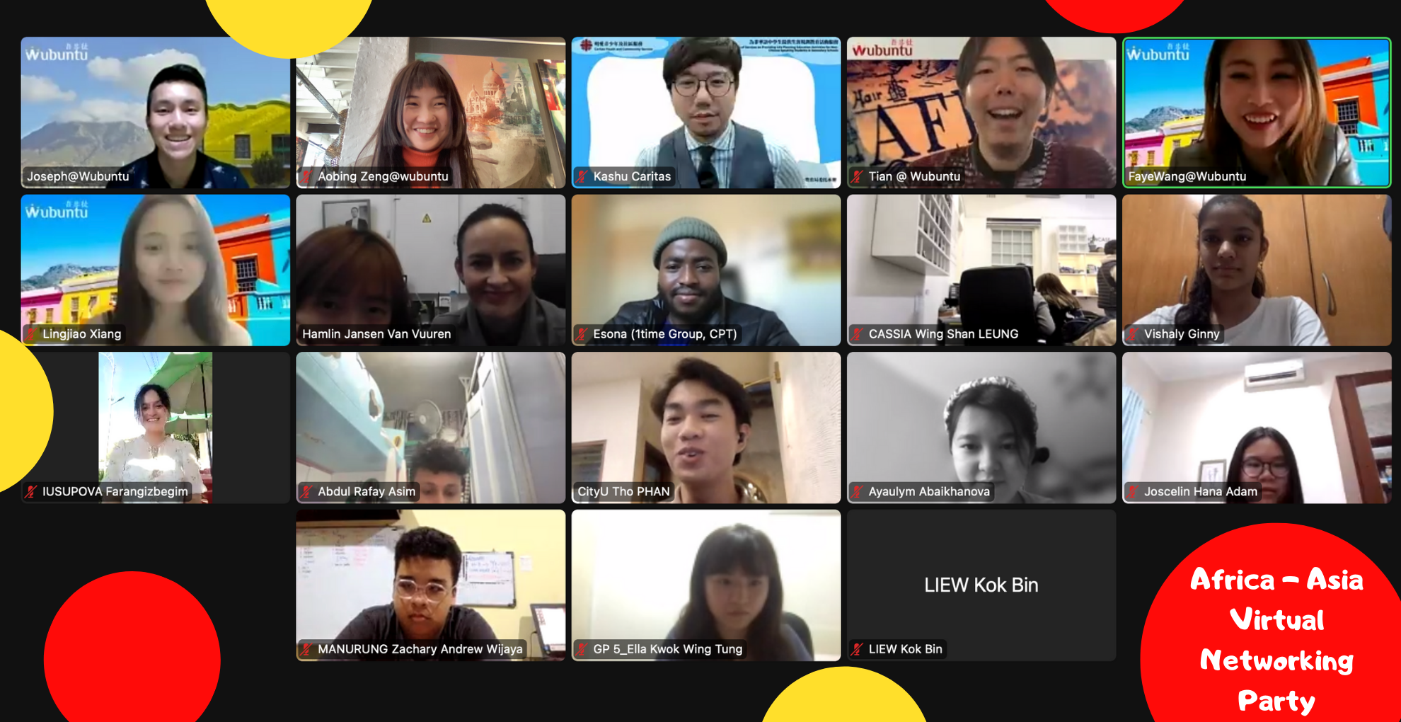 Africa - Asia virtual networking party